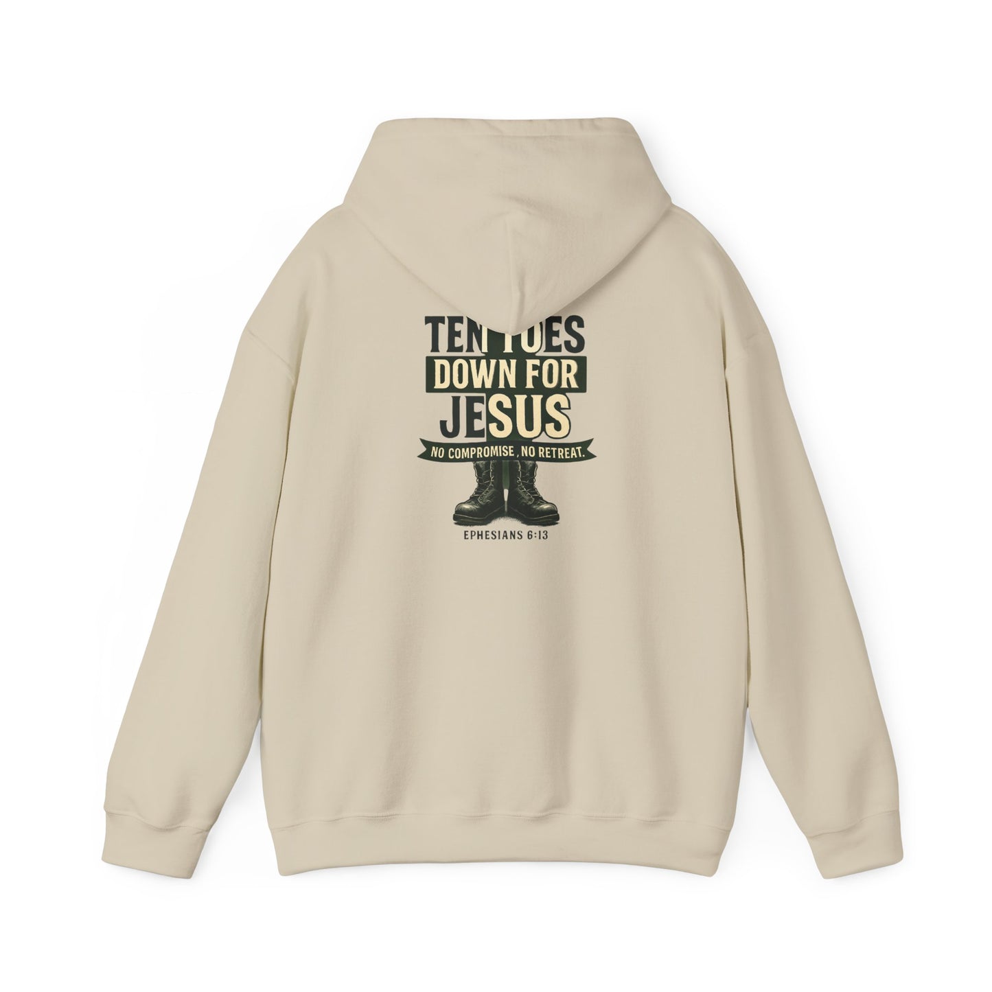 Faith-Inspired Hooded Sweatshirt: Ten Toes Down for Jesus, Cozy Christian Apparel, Perfect Gift for Religious Occasions, Church [...]