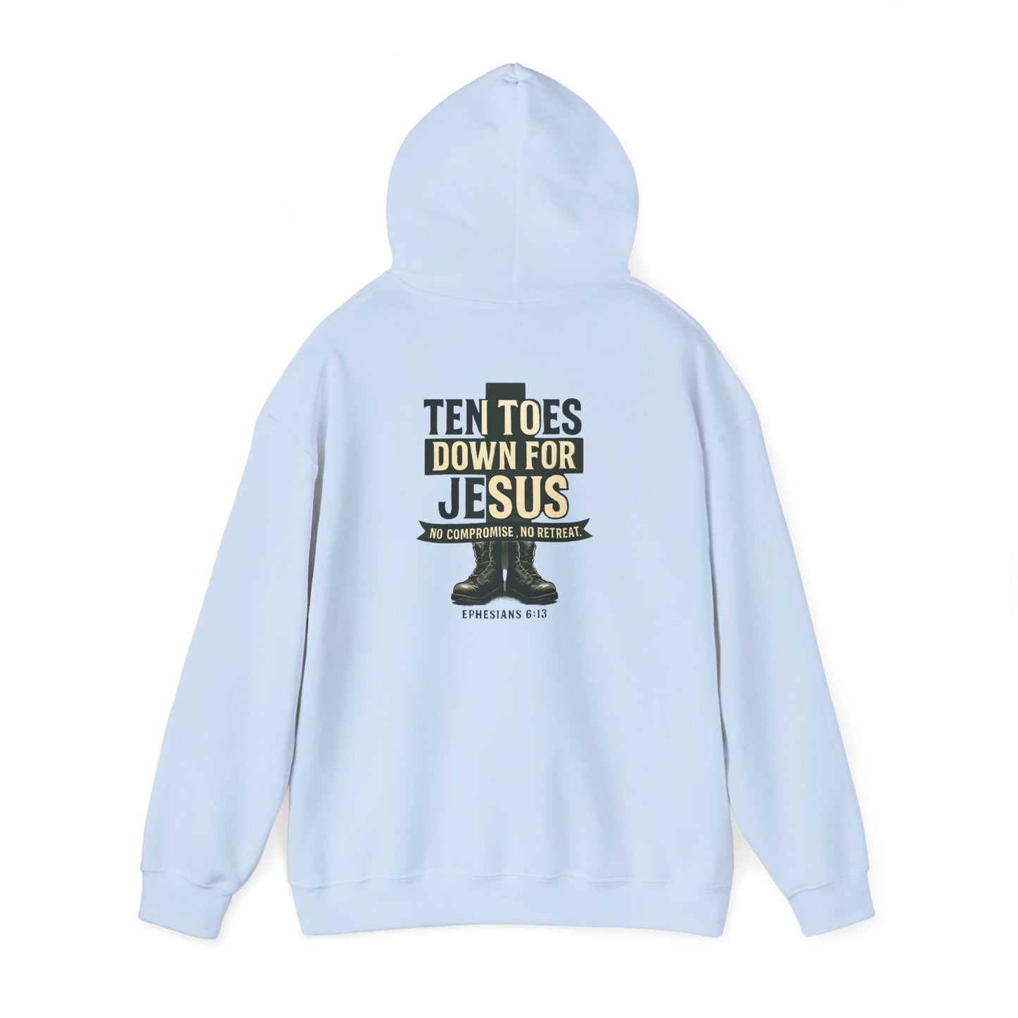 Faith-Inspired Hooded Sweatshirt: Ten Toes Down for Jesus, Cozy Christian Apparel, Perfect Gift for Religious Occasions, Church [...]