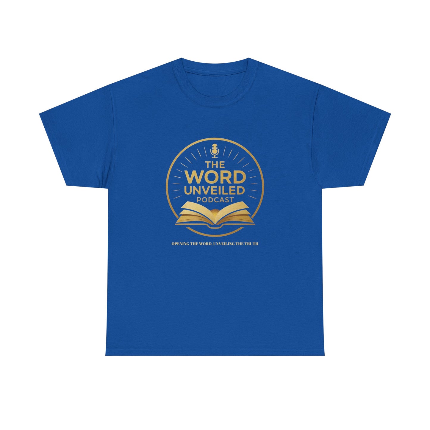 The Word Unveiled Podcast Tee, Unisex Heavy Cotton T-Shirt, Faith-Based Apparel, Christian Gift, Religious Merchandise, Podcast Merchandise