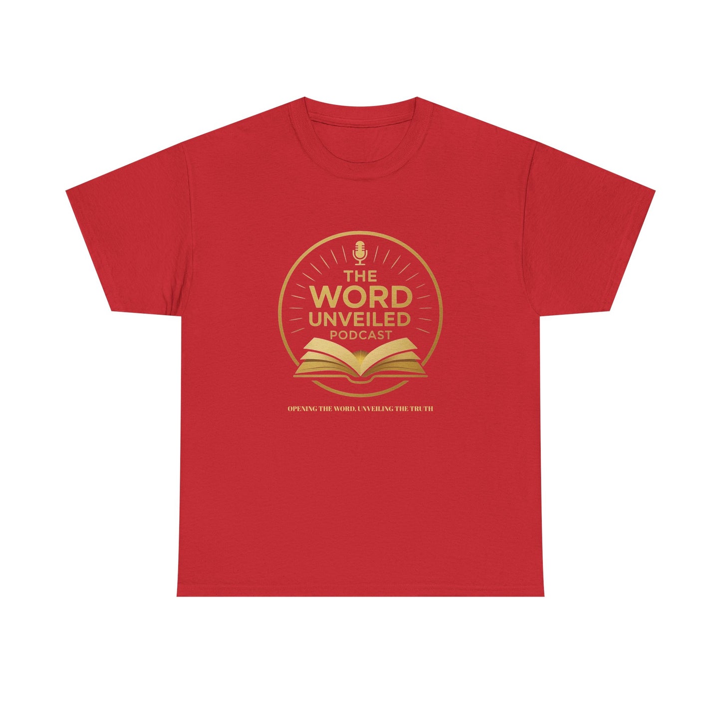 The Word Unveiled Podcast Tee, Unisex Heavy Cotton T-Shirt, Faith-Based Apparel, Christian Gift, Religious Merchandise, Podcast Merchandise