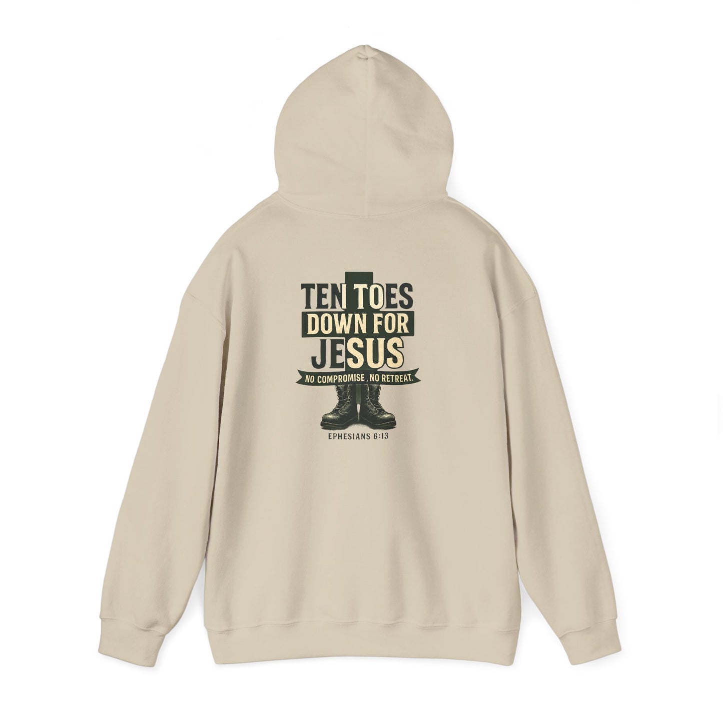 Faith-Inspired Hooded Sweatshirt: Ten Toes Down for Jesus, Cozy Christian Apparel, Perfect Gift for Religious Occasions, Church [...]