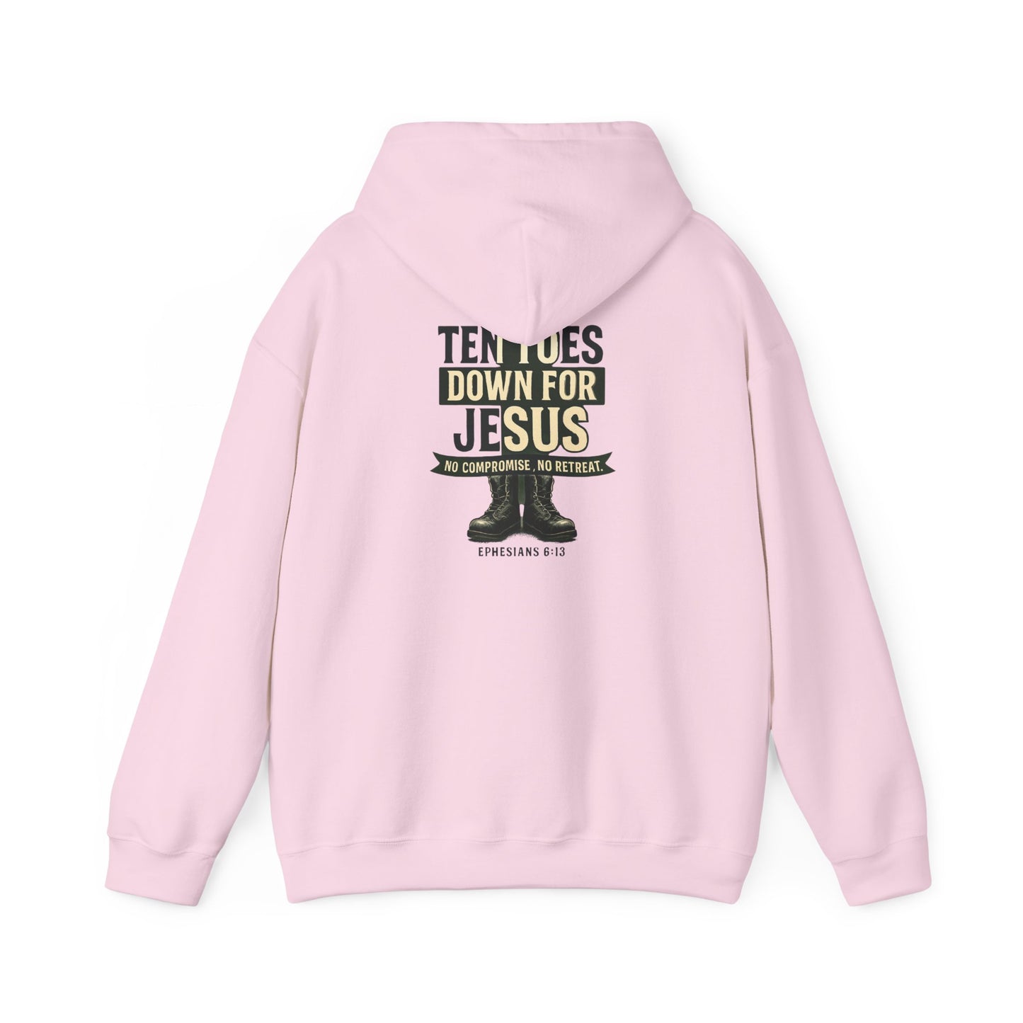 Faith-Inspired Hooded Sweatshirt: Ten Toes Down for Jesus, Cozy Christian Apparel, Perfect Gift for Religious Occasions, Church [...]