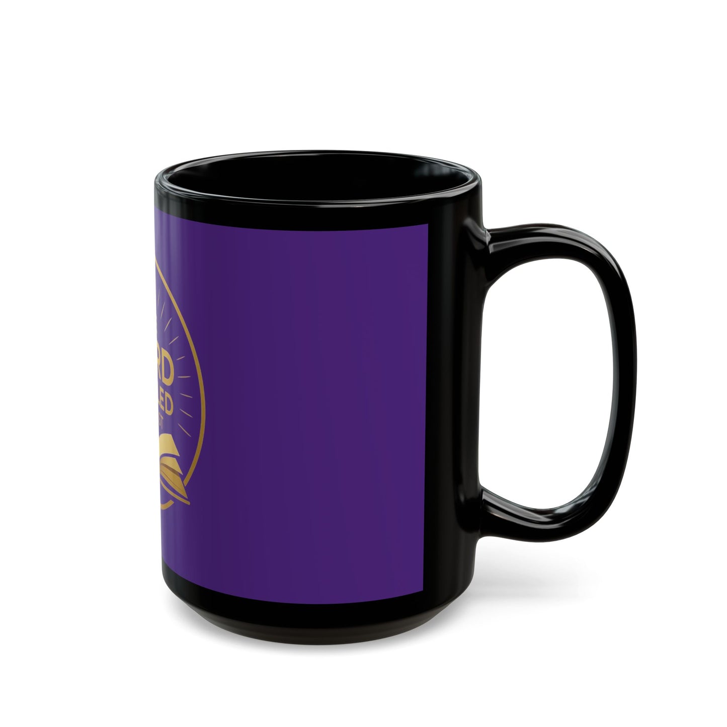 Podcast-Themed Black Mug | The Word Unveiled Coffee Cup, Gift for Podcasters, Unique Tea Mug, Black Ceramic Drinkware, Podcast Lover