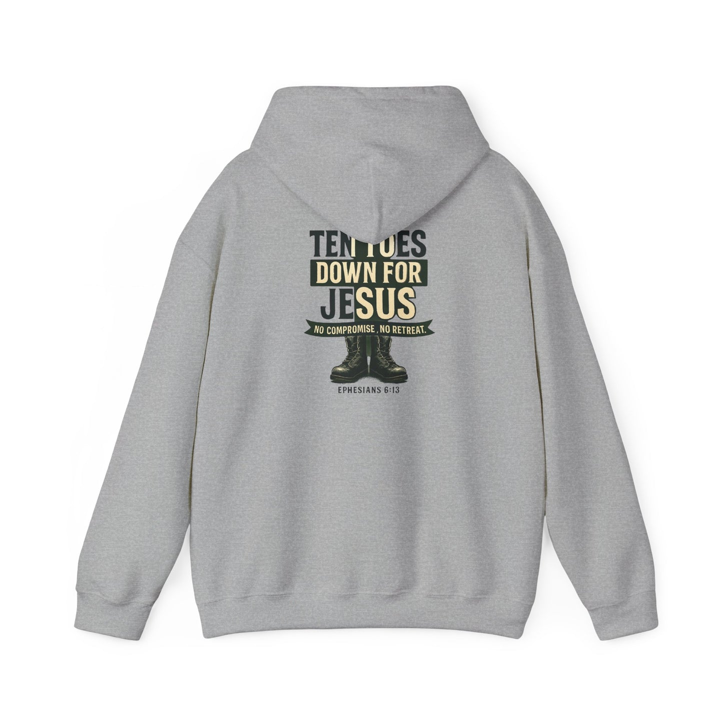Faith-Inspired Hooded Sweatshirt: Ten Toes Down for Jesus, Cozy Christian Apparel, Perfect Gift for Religious Occasions, Church [...]
