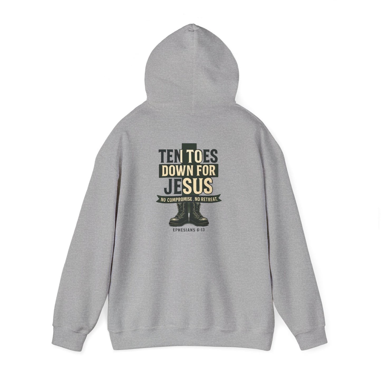 Faith-Inspired Hooded Sweatshirt: Ten Toes Down for Jesus, Cozy Christian Apparel, Perfect Gift for Religious Occasions, Church [...]
