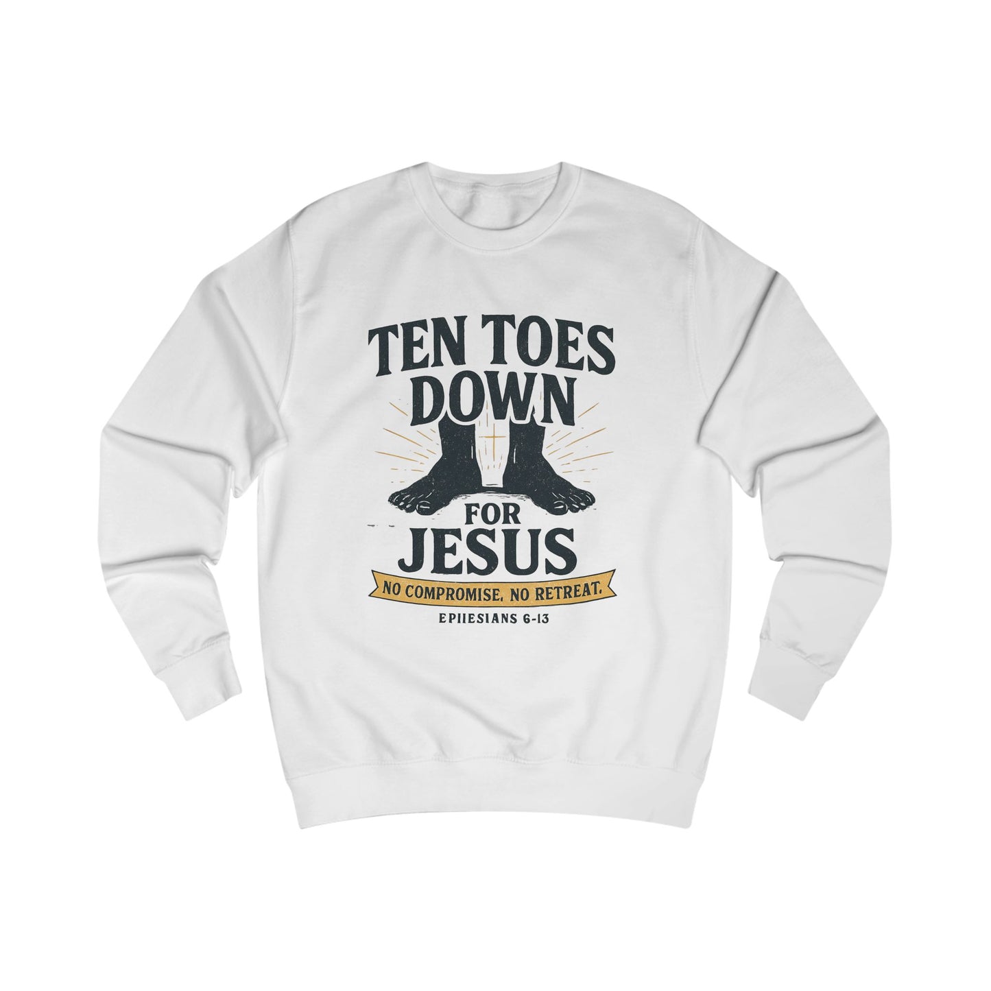 Faith-Inspired Unisex Sweatshirt | Ten Toes Down for Jesus, Christian Apparel, Religious Gift, Casual Wear, Inspirational Sweatshirt