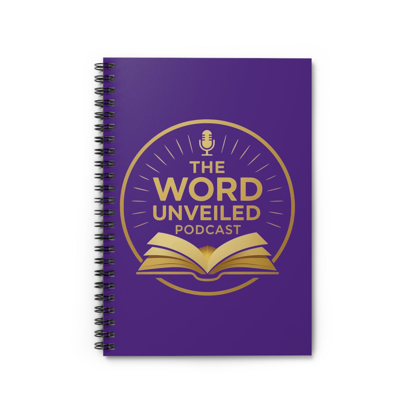 Podcast-Themed Spiral Notebook - Ideal for Note-Taking, Journaling, Gifts for Audiences, Purple Notebook, Podcast Merchandise