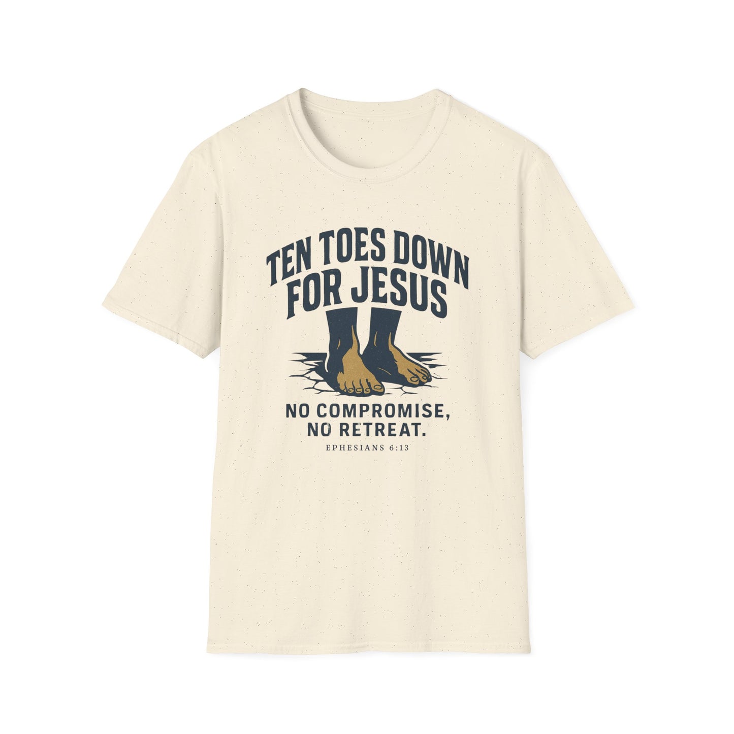Faith-Inspired Unisex T-Shirt - "Ten Toes Down for Jesus" - Comfortable, Casual Wear for Christian Events, Gifts, and Everyday Faith