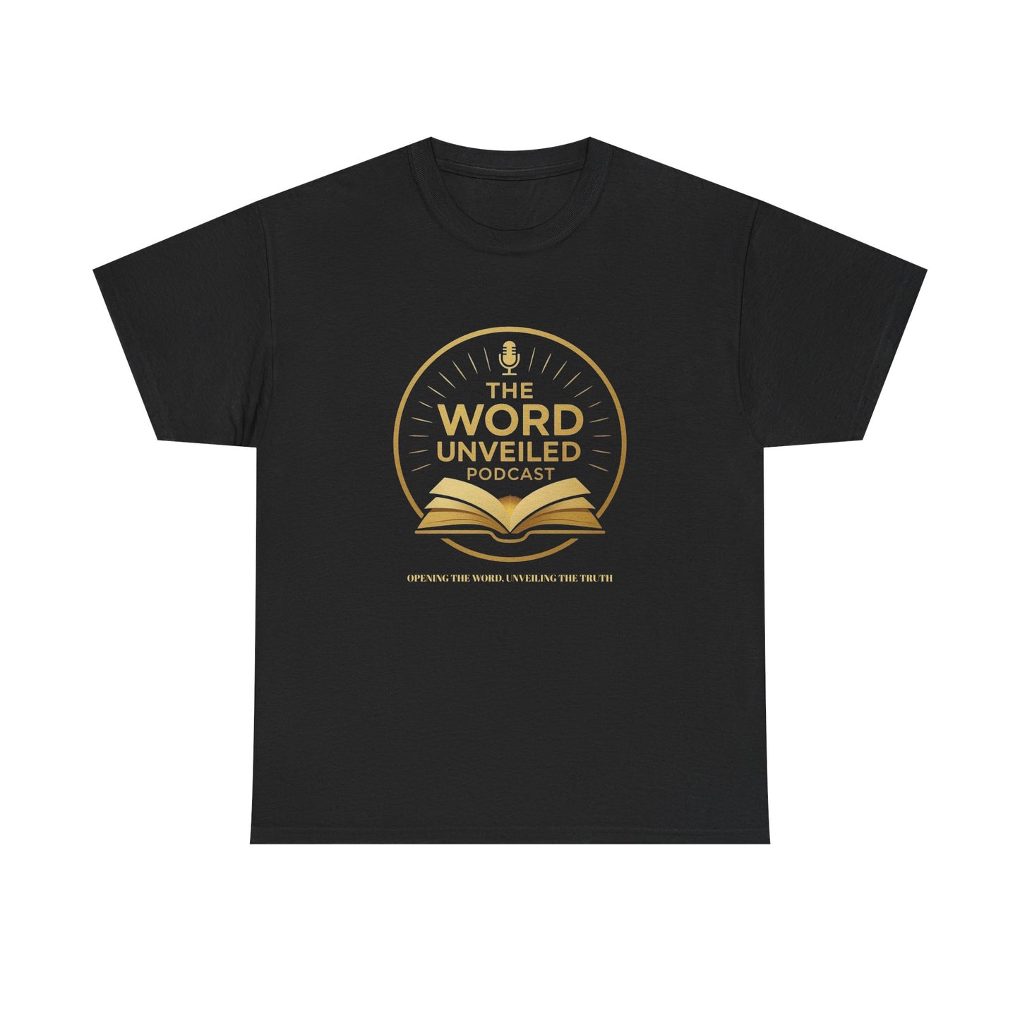 The Word Unveiled Podcast Tee, Unisex Heavy Cotton T-Shirt, Faith-Based Apparel, Christian Gift, Religious Merchandise, Podcast Merchandise