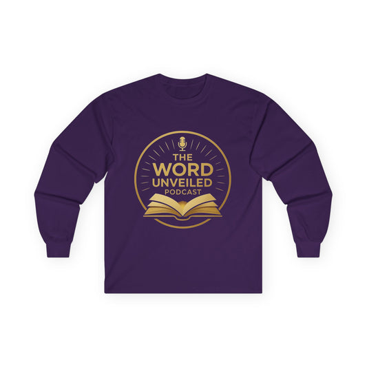 Unisex Long Sleeve Tee - The Word Unveiled Podcast, Casual Wear, Gift Idea, Church Apparel, Podcast Merchandise