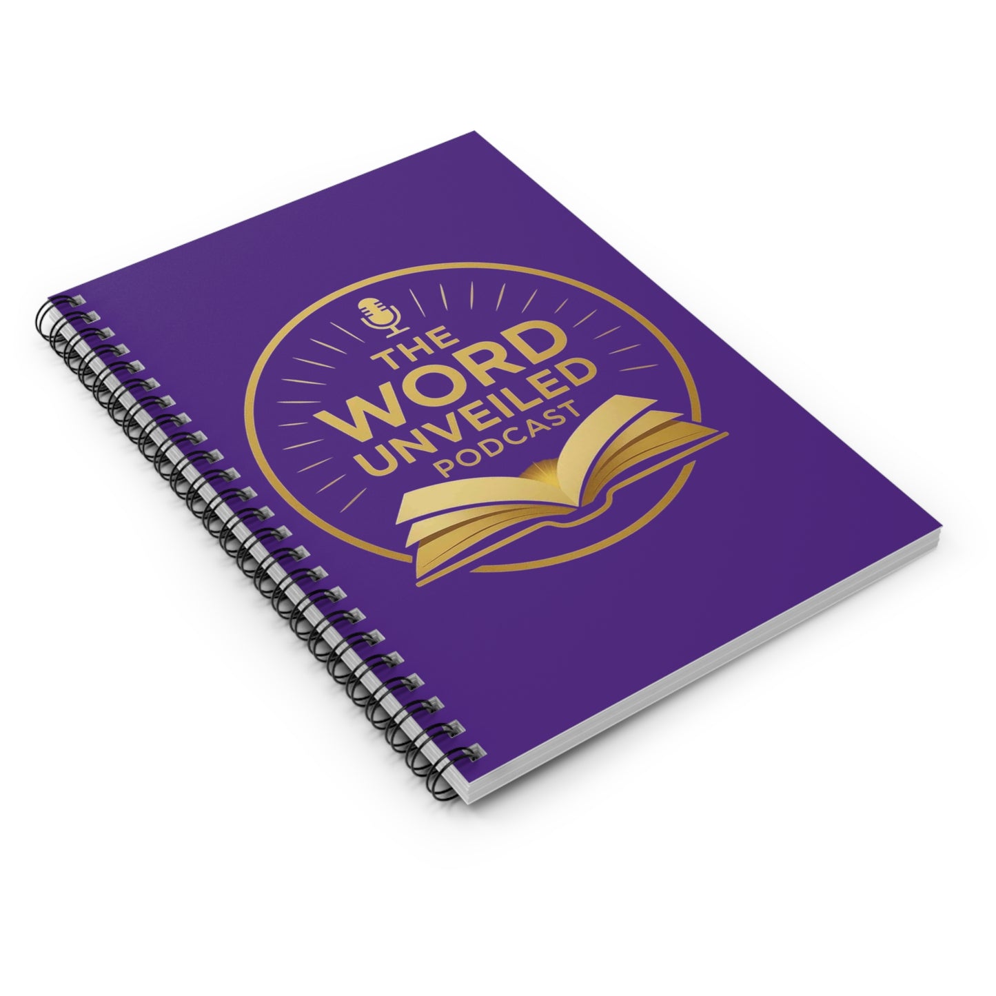 Podcast-Themed Spiral Notebook - Ideal for Note-Taking, Journaling, Gifts for Audiences, Purple Notebook, Podcast Merchandise